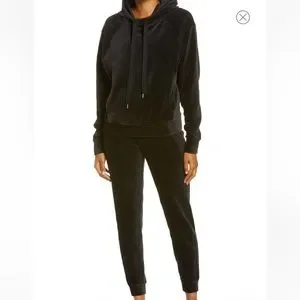 Zella Pants Jumpsuits Zella Womens Plush Corduroy Hoodie And Joggers Size M Black Poshmark